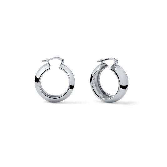 Orecchini argentati a cerchio - 000EXO4759900   2692