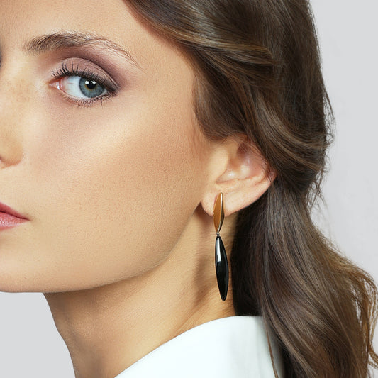 Orecchini Aria con elementi neri  713YOV7608003   6657