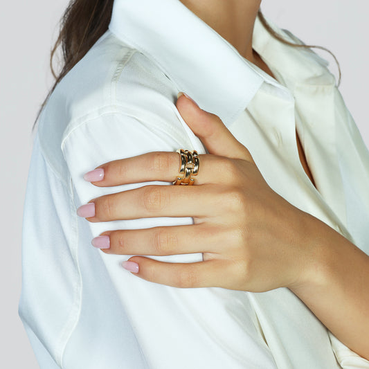 Anello in argento dorato Panthere 700YAF2610000   6666