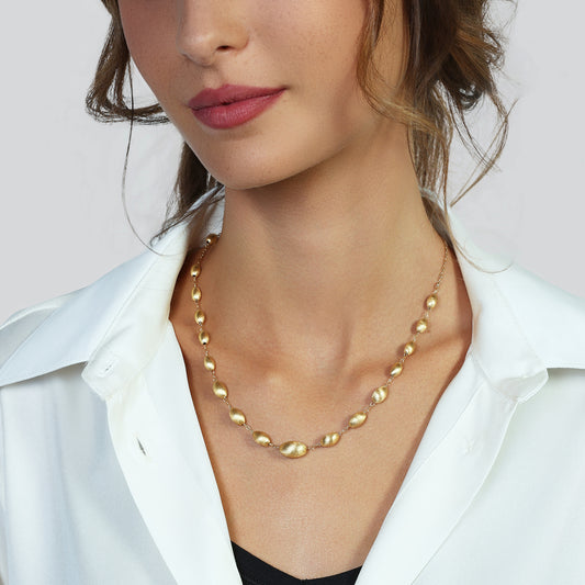 Collana in argento dorato satinato - 703YHW4244000   6660