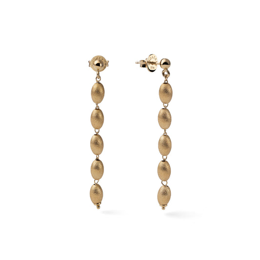 Orecchini in argento dorato satinato - 703YOV7618000   6664