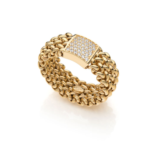 Anello in argento dorato e zirconi Chicco - 711ECA0111000   6038/14