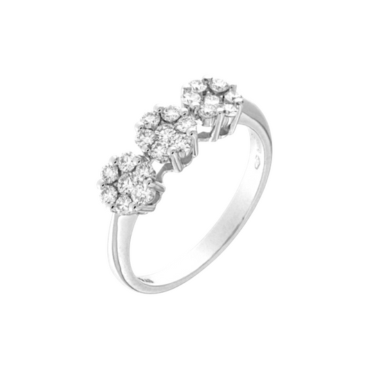 Anello in ORO BIANCO E DIAMANTI  - AB570/15
