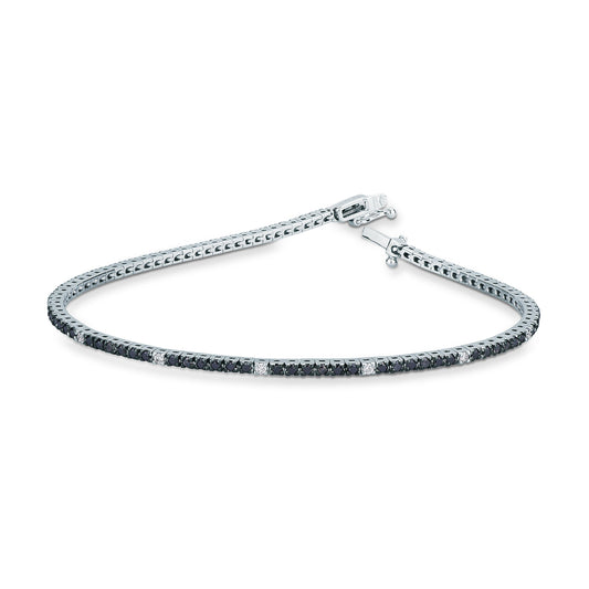 Bracciale TENNIS in ORO BIANCO E DIAMANTI AB677/BN