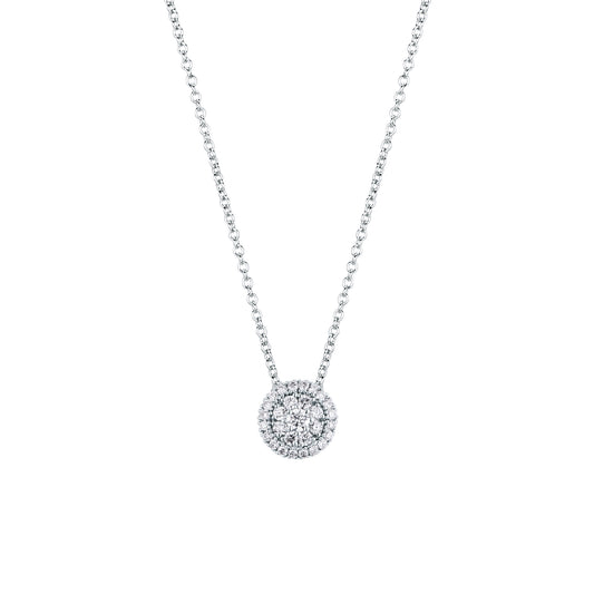 Collana punto luce in ORO BIANCO E DIAMANTE AB947/10