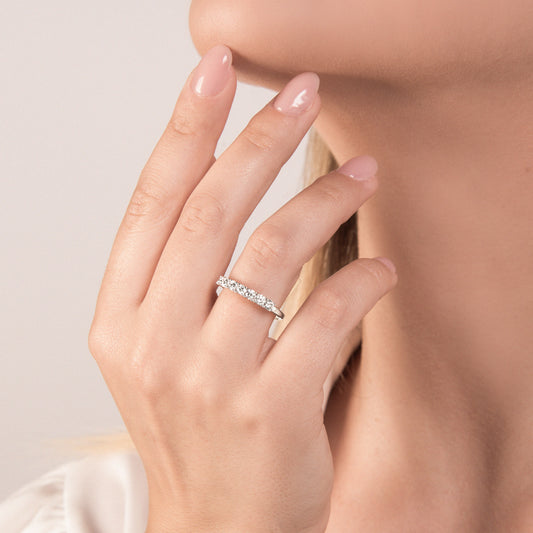 Anello in ORO BIANCO E DIAMANTI - GM105/EE30