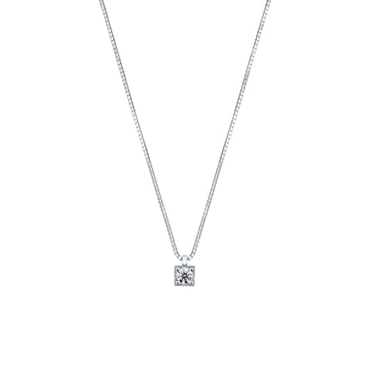 Collana punto luce in ORO BIANCO E DIAMANTE  HP23/50