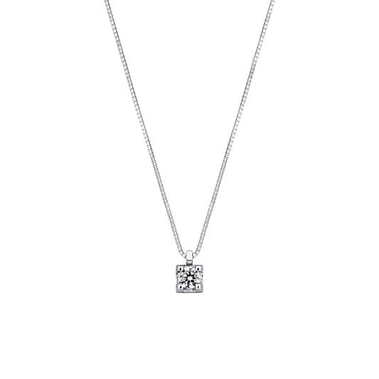 Collana punto luce in ORO BIANCO E DIAMANTE  HP23/90