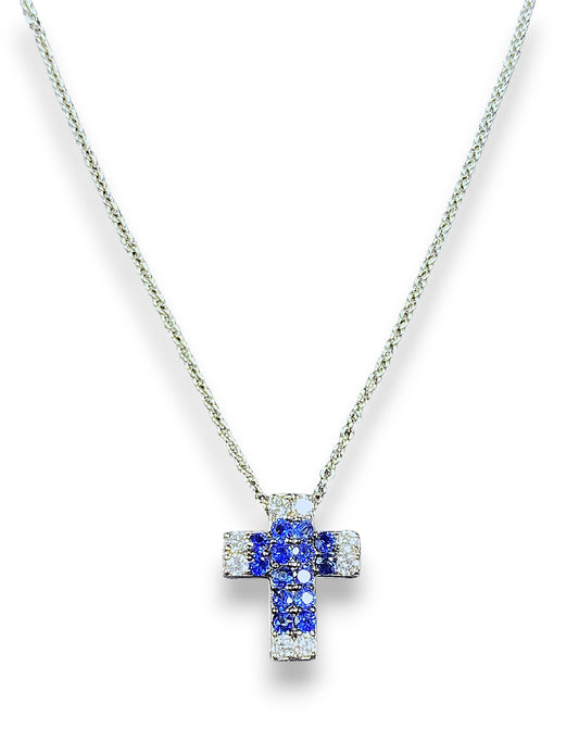 Collana in ORO, DIAMANTI e ZAFFIRI BLU - CC259Z/7
