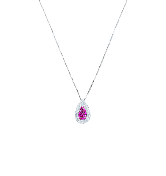 Collana in ORO, DIAMANTI e RUBINI - VV1119
