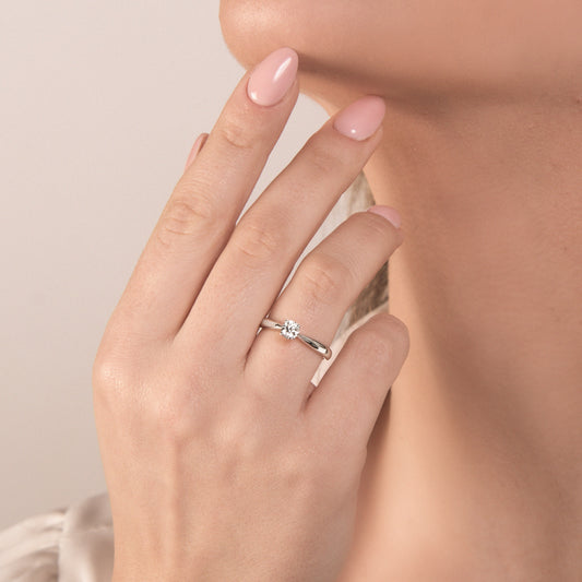 Anello in ORO BIANCO E DIAMANTE LF462/50