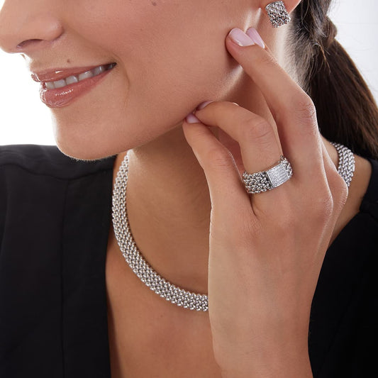 Anello in argento bianco Chicco con cubic zirconia - 711ECA0111000   5889/14