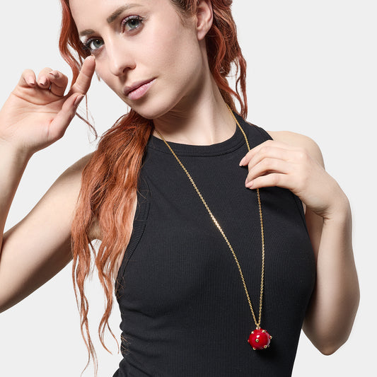 Collana con Mina grande bordeaux - 000EXH5624000   2698