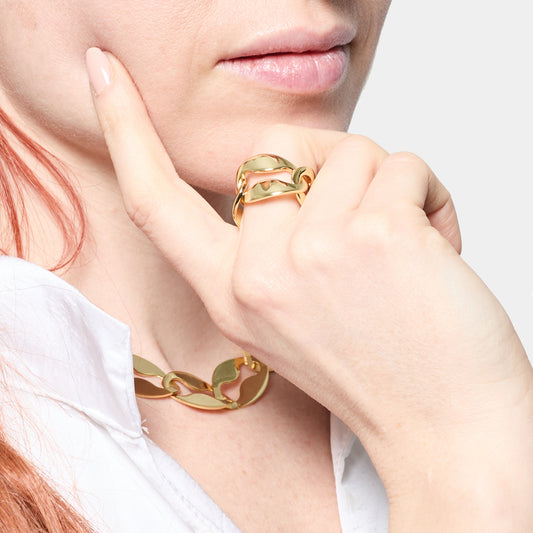 Anello maglia marina dorata - 016EXA0010000   2641