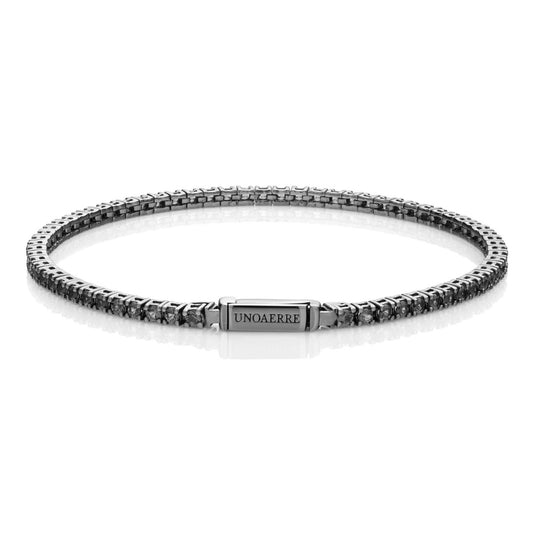 Bracciale Tennis in argento brunito - 721YBF1692171   5771